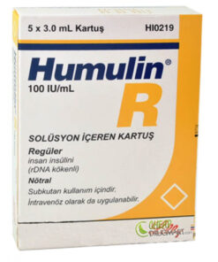 HUMULIN R 100IU CART