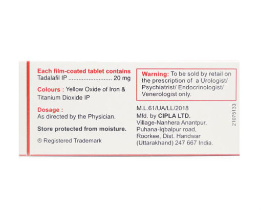 Tadacip 20mg Tablet 2