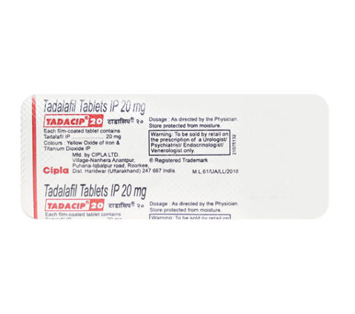 Tadacip 20mg Tablet 3